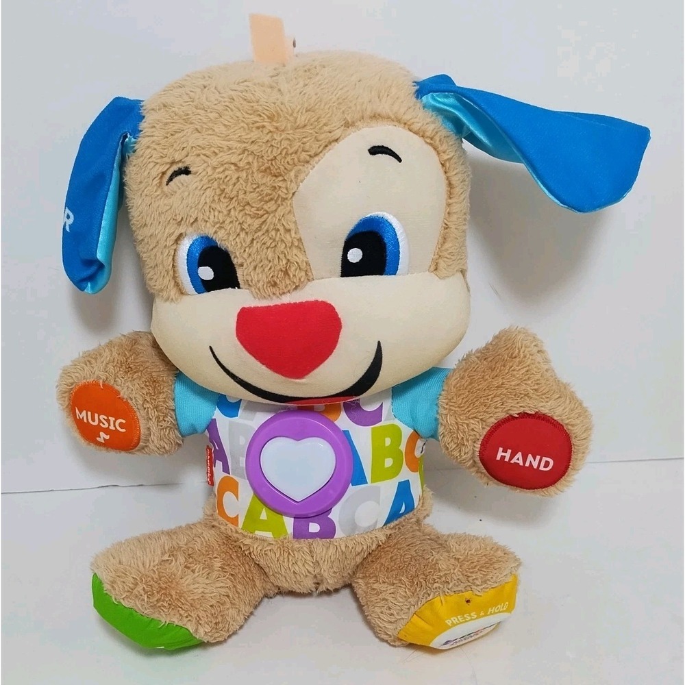 Fisher Price Laugh And Learn Love To Play Puppy Dog Plush Interactive ABC Tested